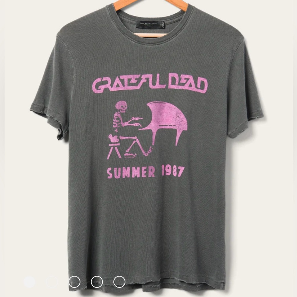 Junk Food Grateful Dead Summer Tour 1987 Vintage Tee in Charcoal - Size XL